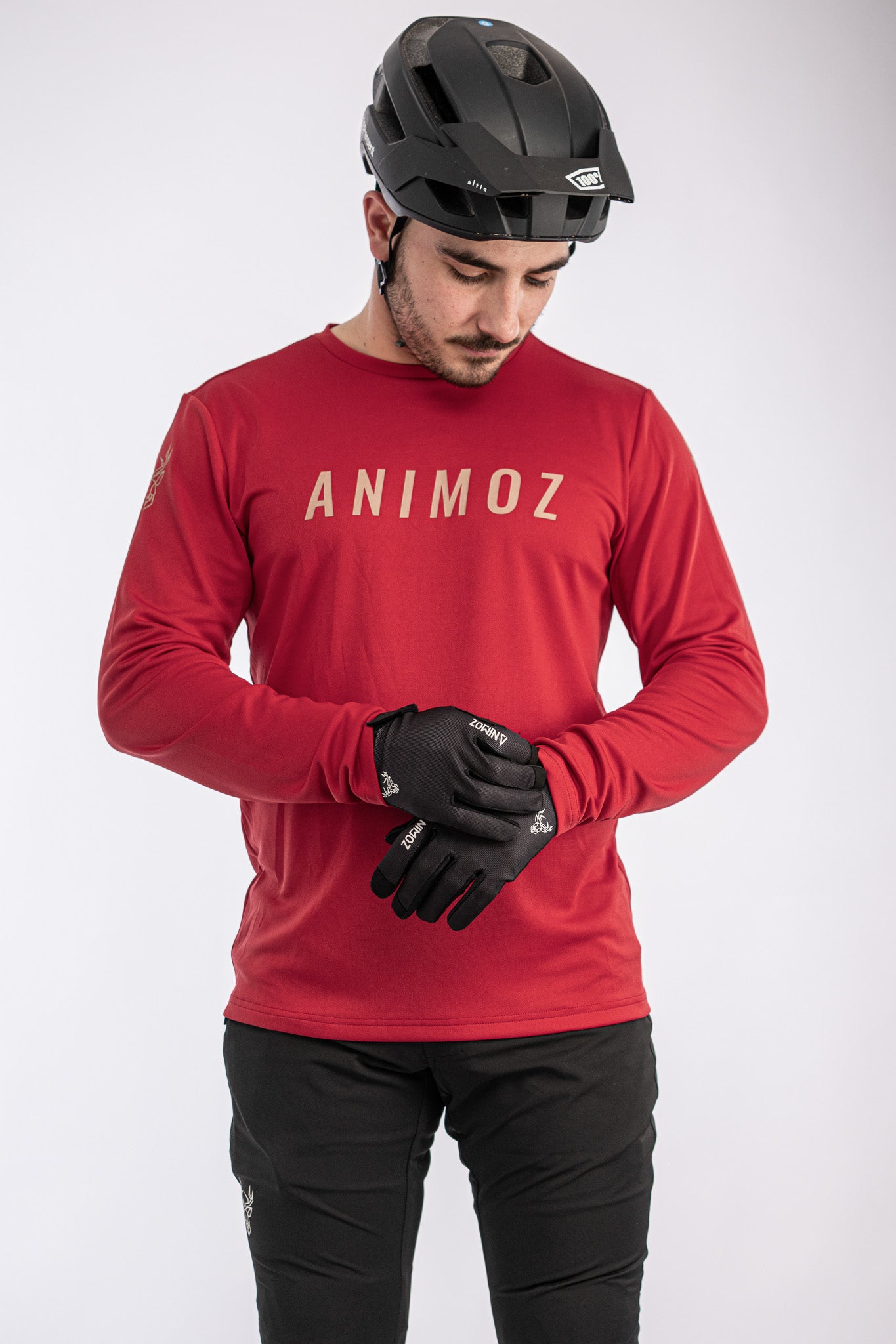 Jersey Animoz Manga Larga Raw Rojo