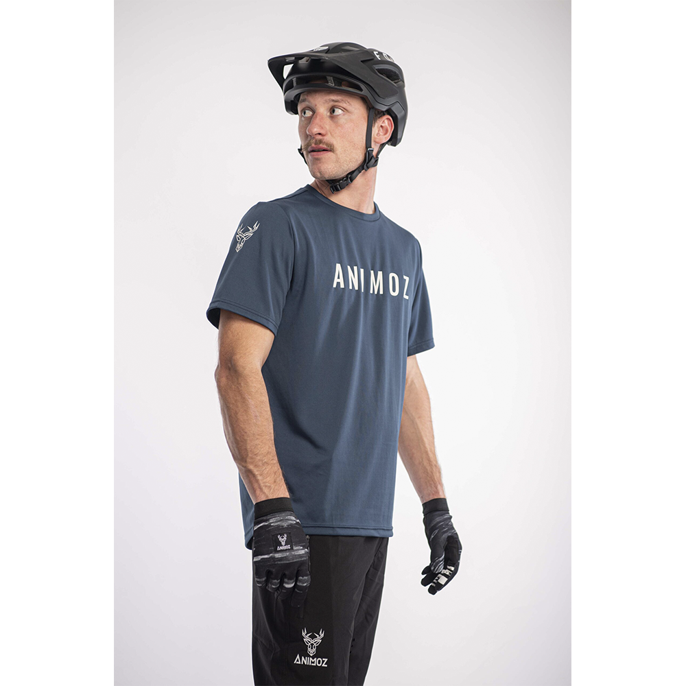 Polera Manga Corta Raw Azul