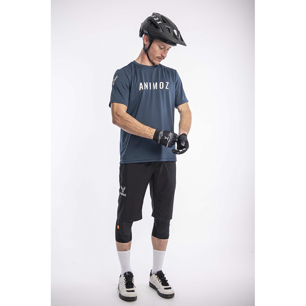 Polera Manga Corta Raw Azul