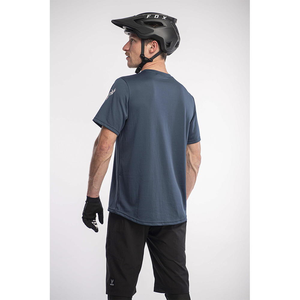 Polera Manga Corta Raw Azul