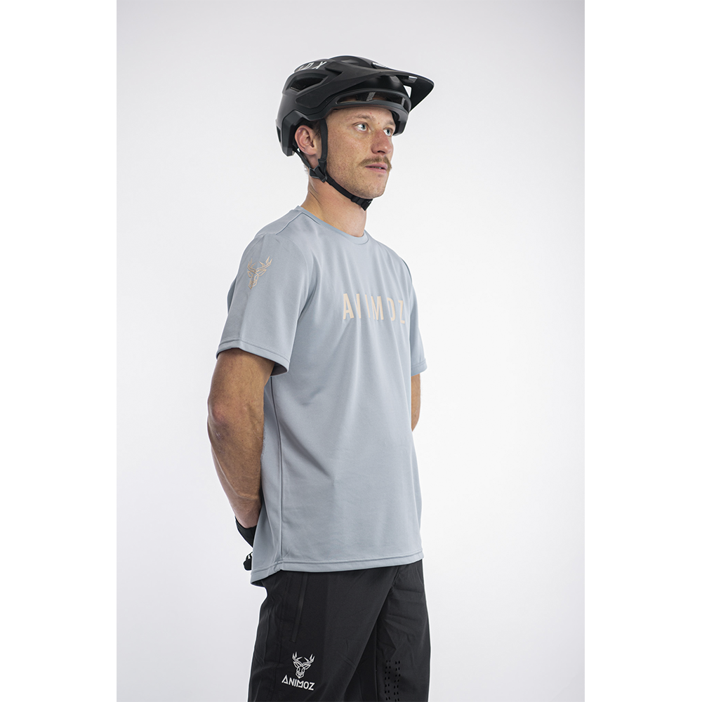 Polera Manga Corta Raw Gris