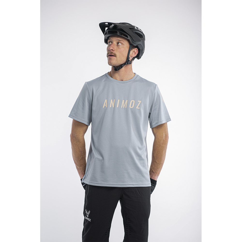 Polera Manga Corta Raw Gris