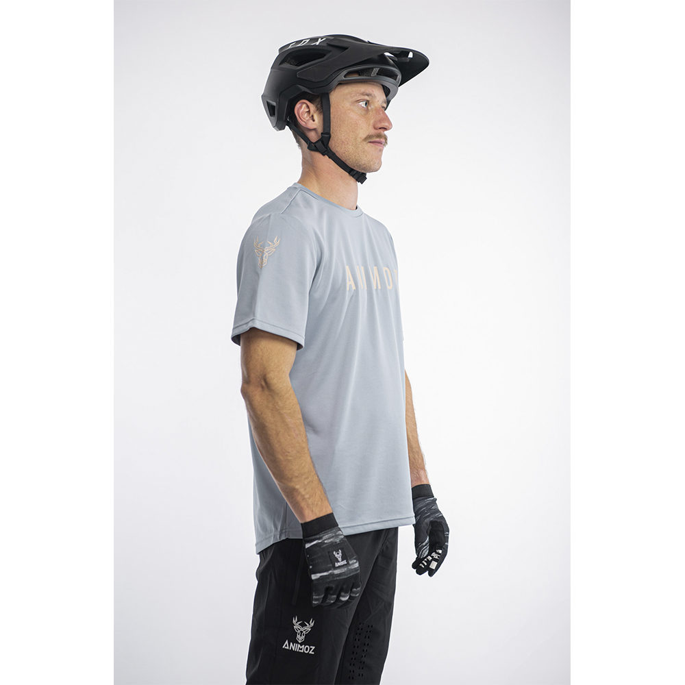 Polera Manga Corta Raw Gris