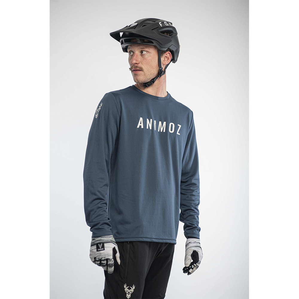 Polera Manga Larga Azul