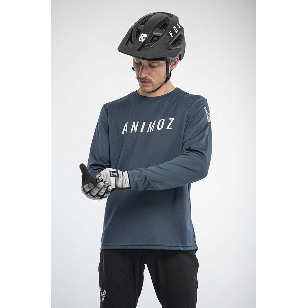 Polera Manga Larga Azul