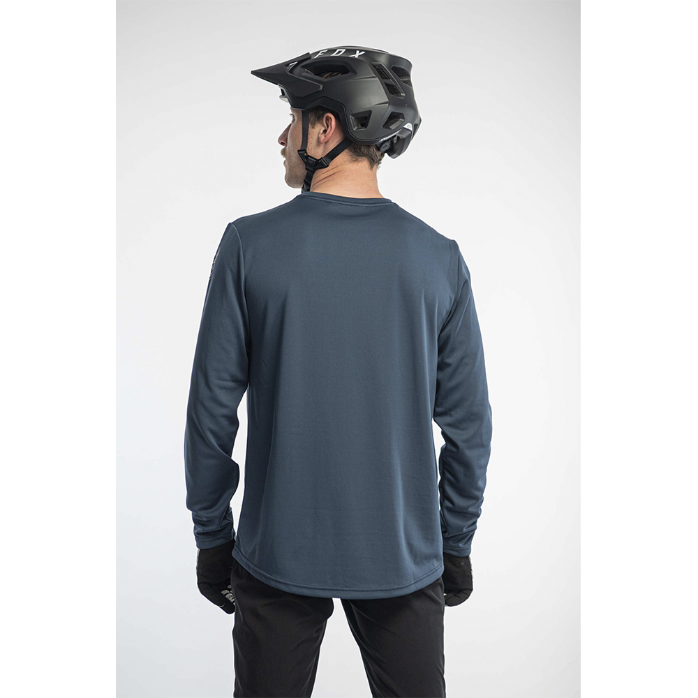 Polera Manga Larga Azul