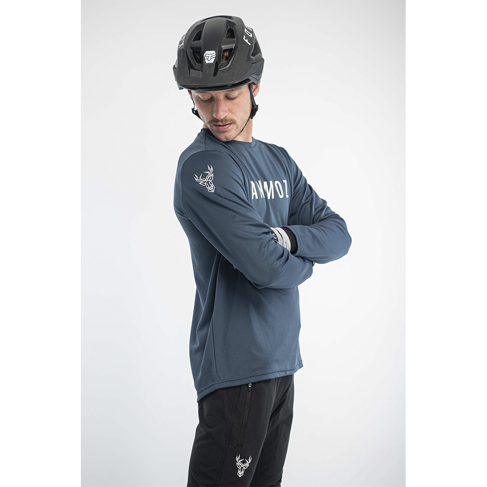 Polera Manga Larga Azul