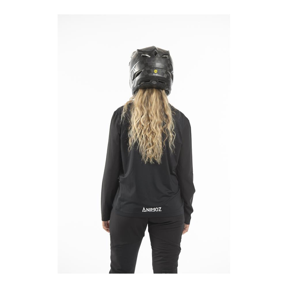 CAMISETA MANGA LARGA WMN WILD NEGRO