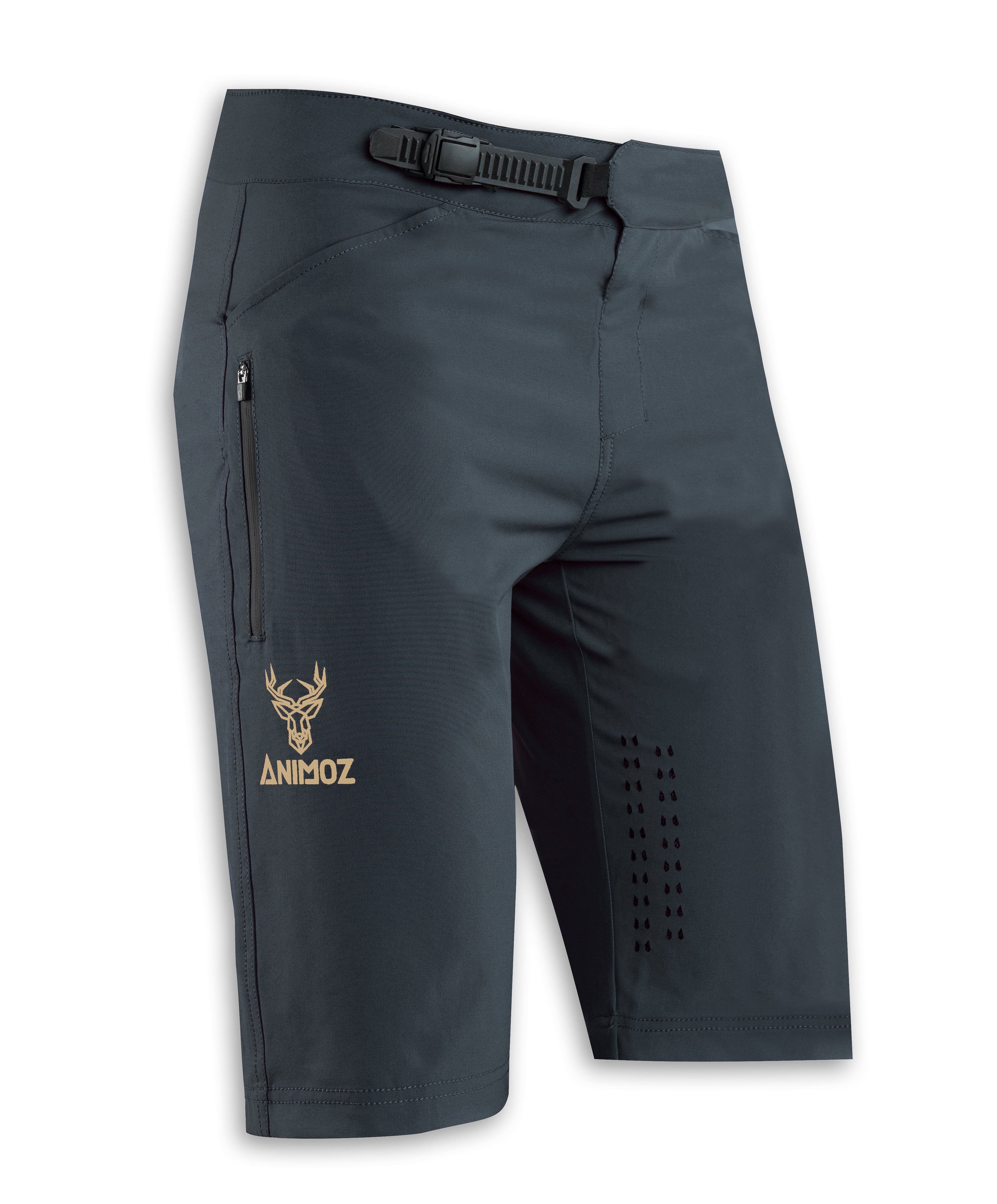 SHORT WILD GRIS OSCURO - AVEC PEAU