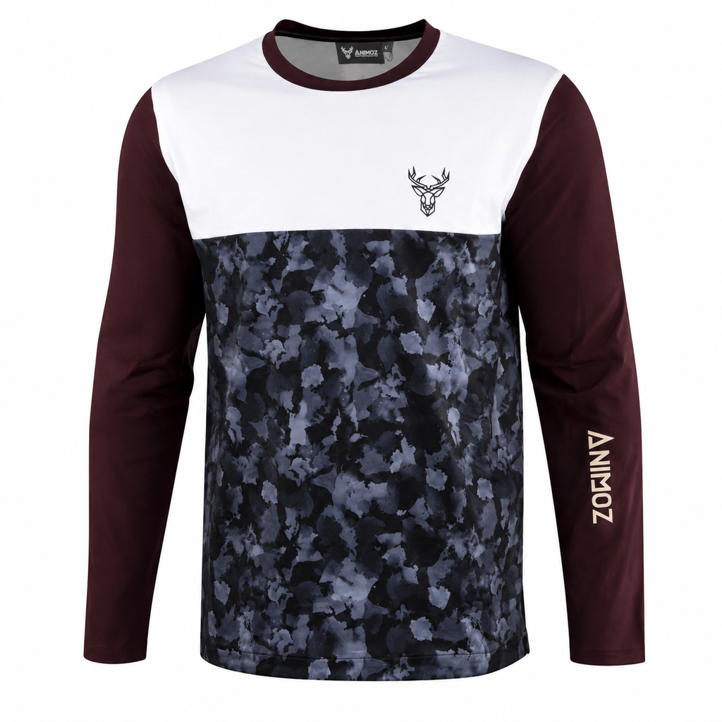 Jersey Animoz Manga Larga Wild Burdeo